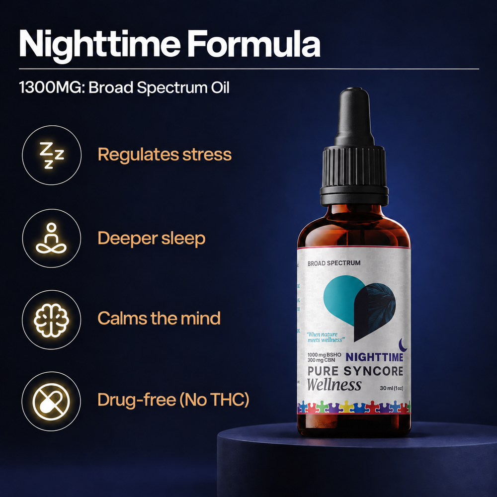*NIGHTTIME* FORMULA 1300MG: Broad Spectrum Oil